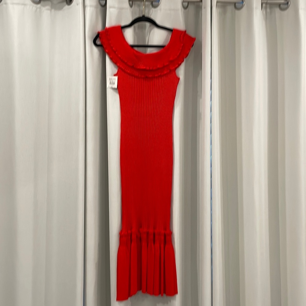 Jonathan Simkhai Red Orange Dress